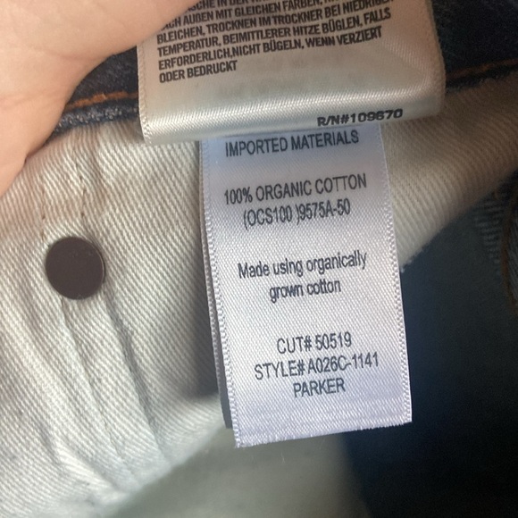 AGOLDE Parker Distressed Vintage Cut Off Jeans Sz 26 100% Organic Cotton - Picture 4 of 7